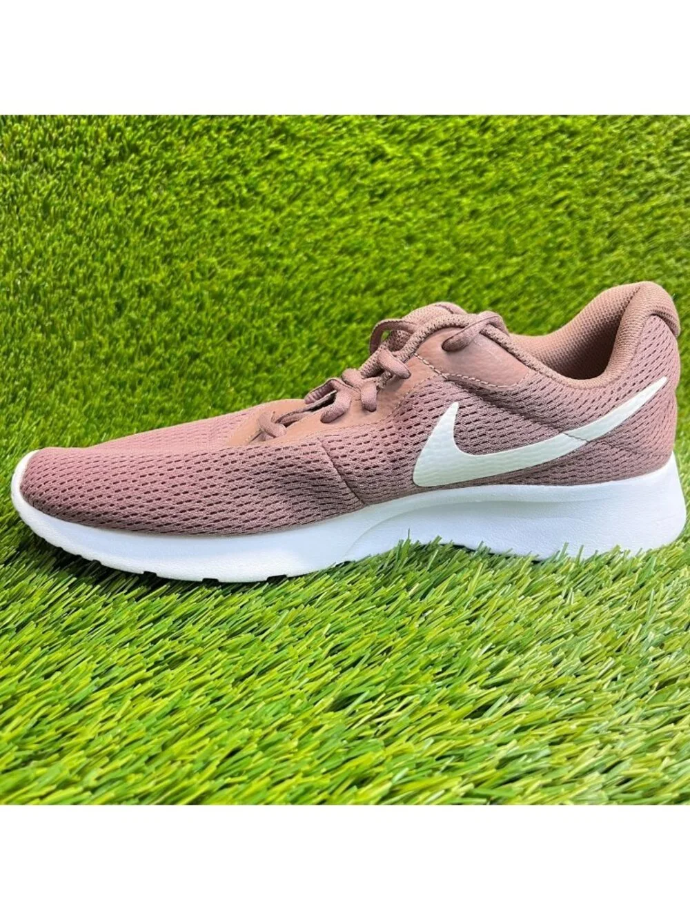 Nike Tanjun Womens Size 9 Pink White Athletic Running Walking Shoes Sneakers